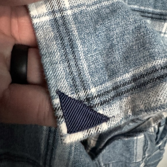 Untuckit Shirt Mens Medium Blue Plaid Salentino Flannel Slim Fit Long Sleeve - Picture 4 of 9
